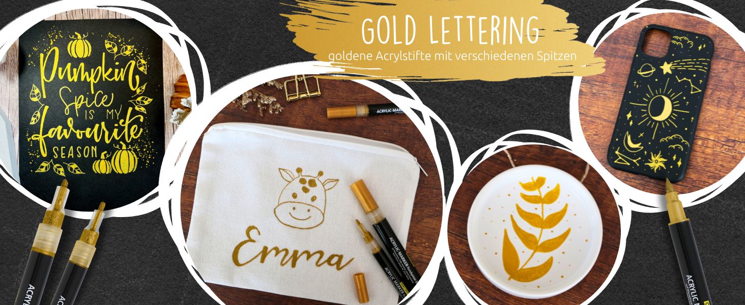 Gold Lettering Set