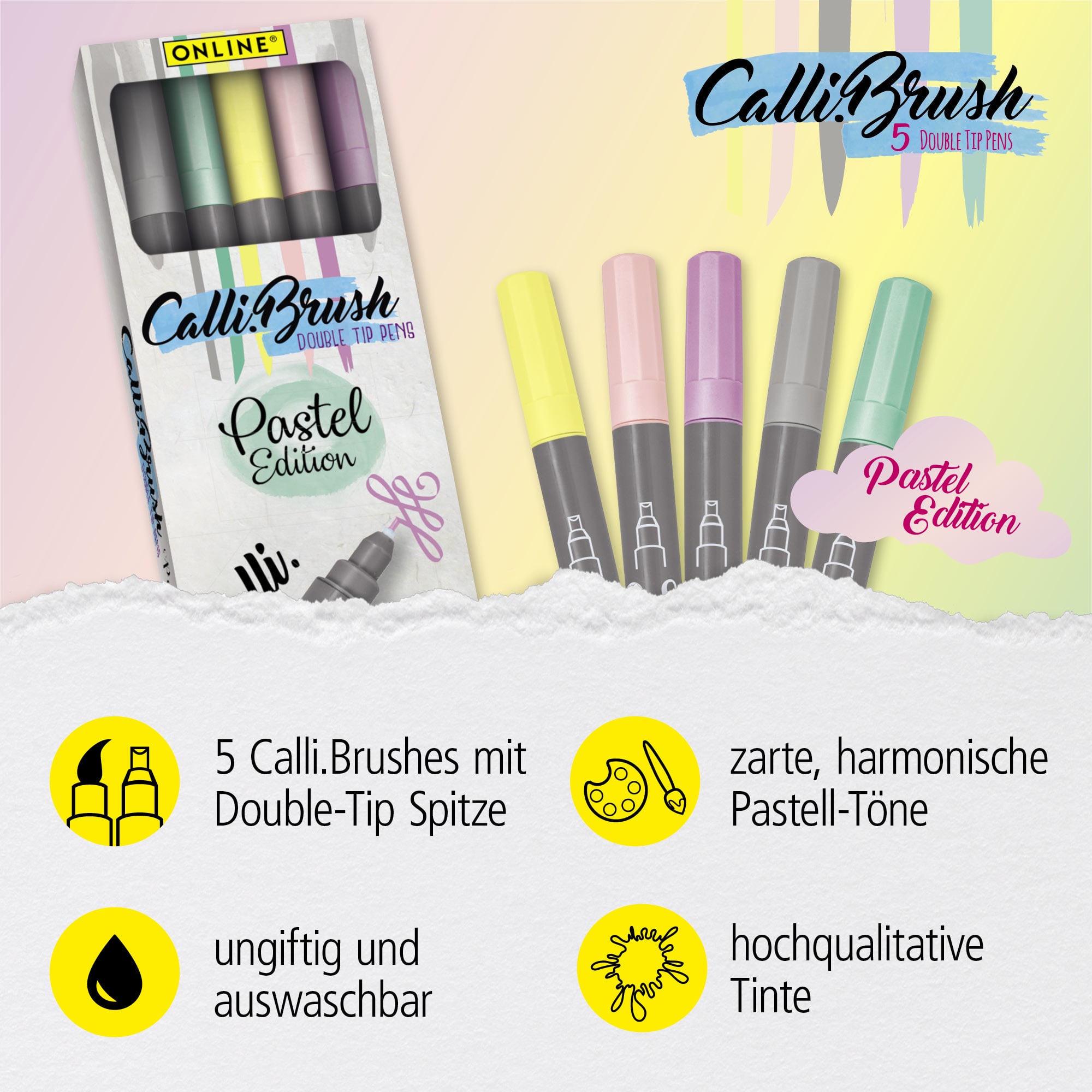 Calli.Brush Pens 5er Set Pastel
