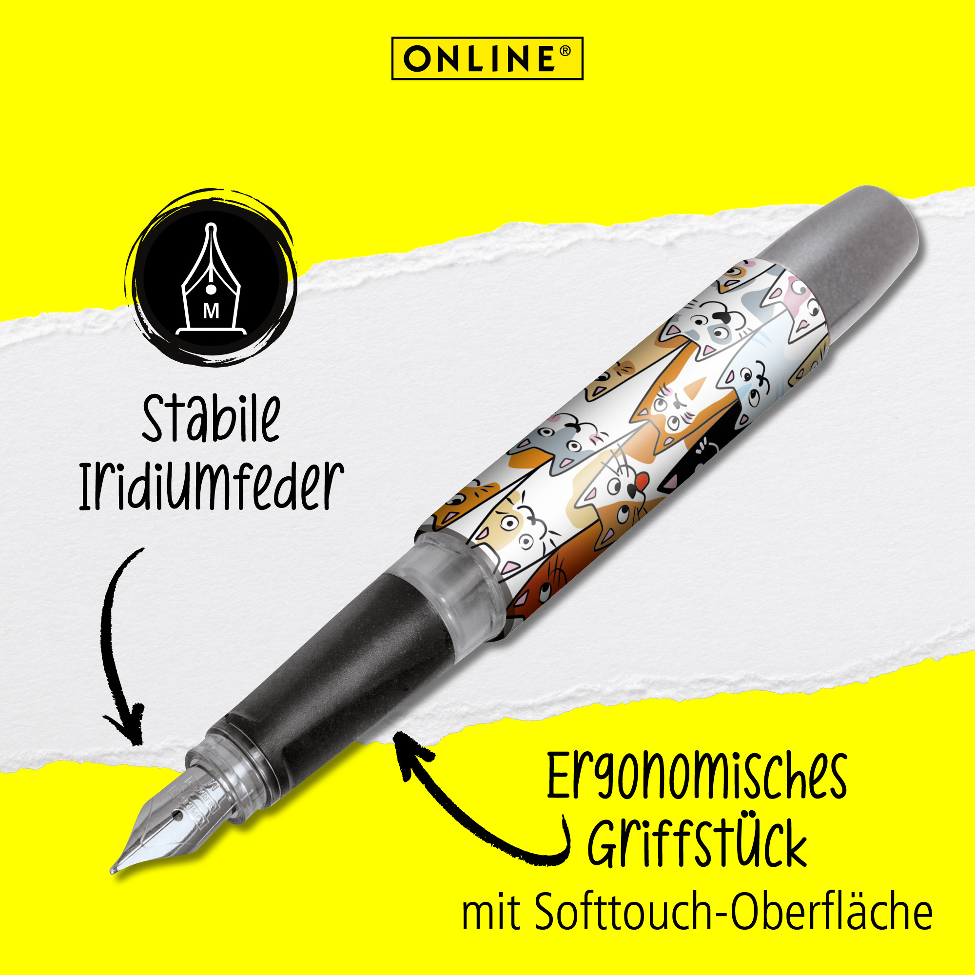 Ergonomisches Griffstück und stabile Iridiumfeder