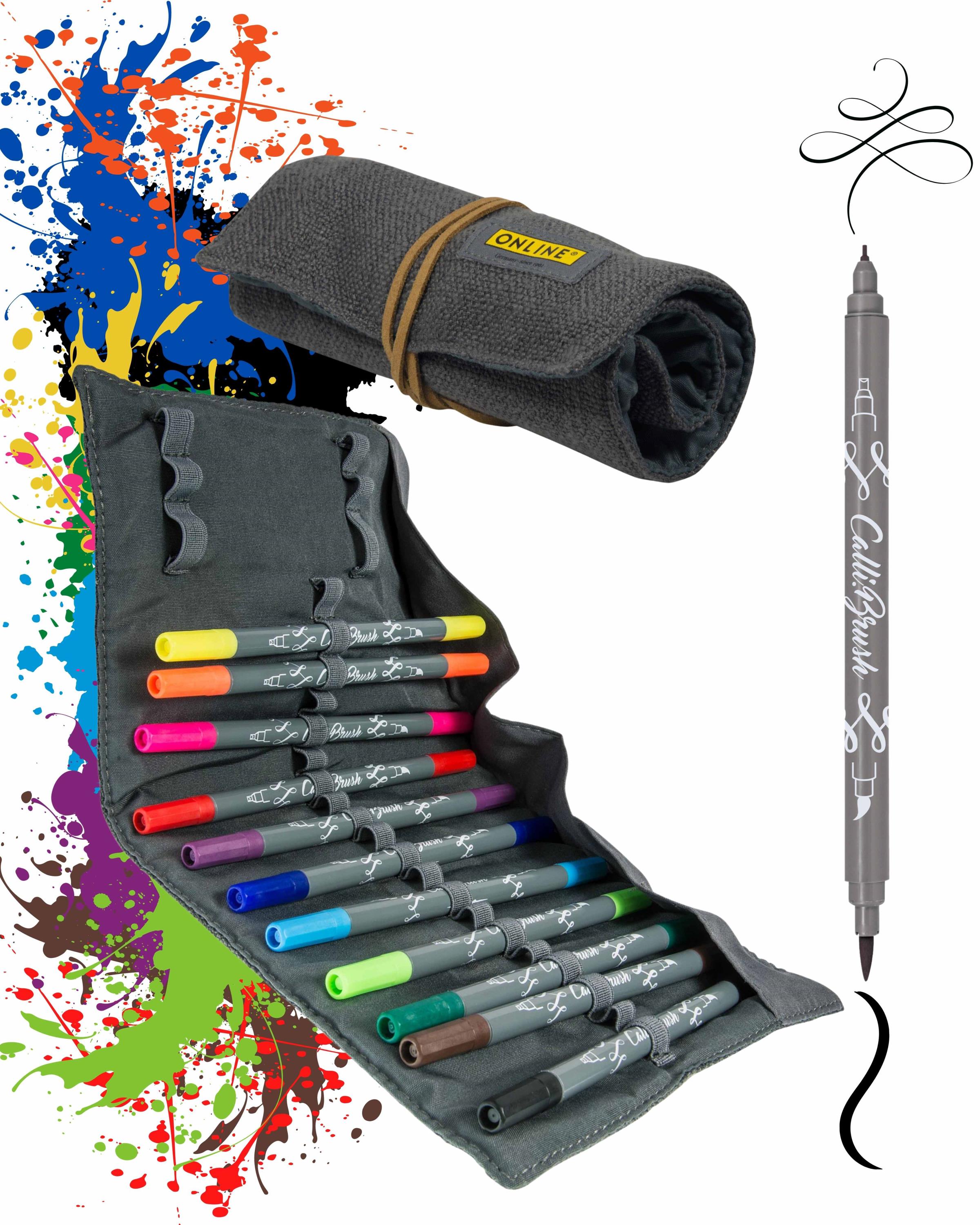 Calli.Brush - Brush Pen Set mit 11 Farben