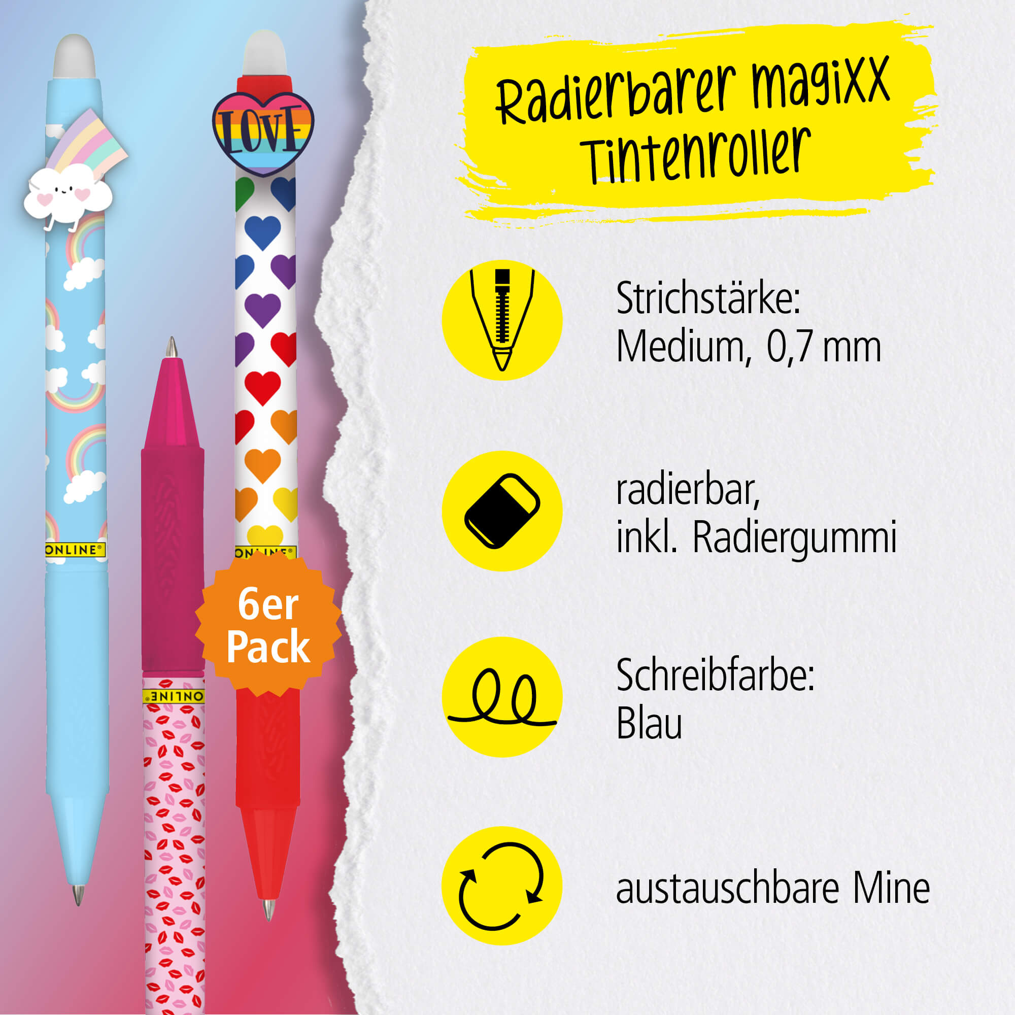 magiXX Fun Radierbarer Gelpen